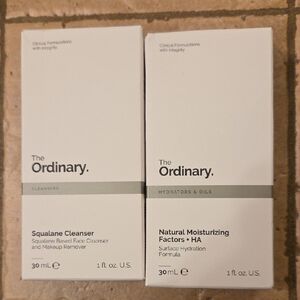 NIB The Ordinary Squalane Cleanser & Natural Moisturizing Factors + HA